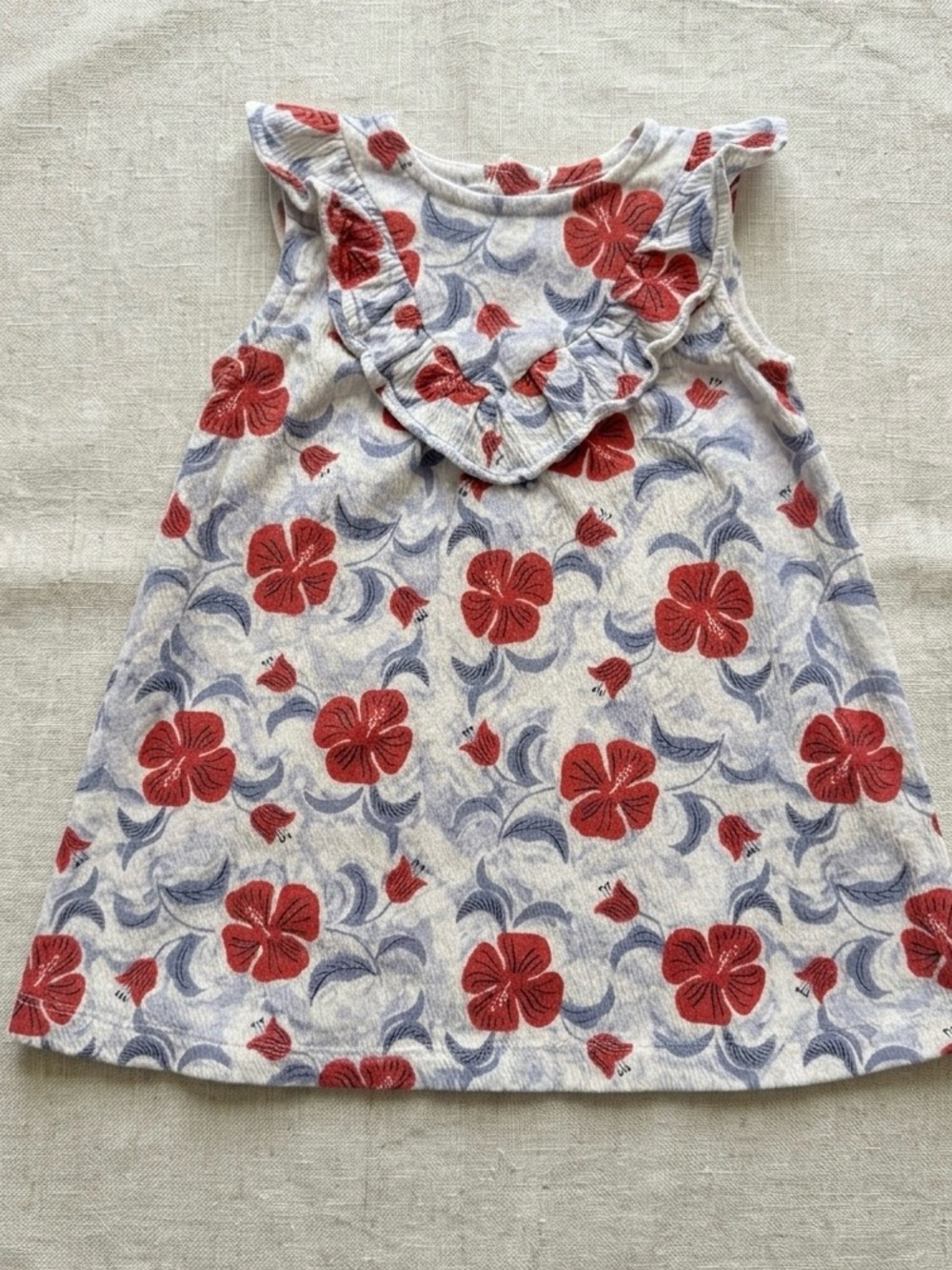 Carter's Red and Blue Tropical Baby Dress 9M